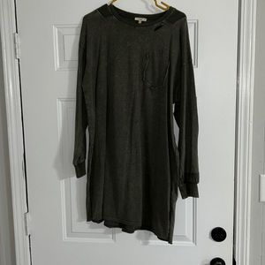 Grey Long Sleeve Dress